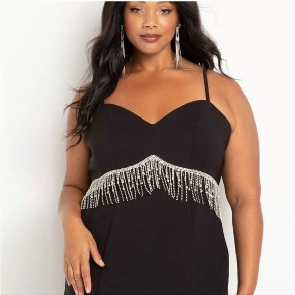 ELOQUII | Collectors Edition Dress Embellished Rhinestones Black Sz 20 - Picture 2 of 7